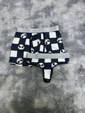 Jack Cuadritos Blancos Boxer Con Tanga