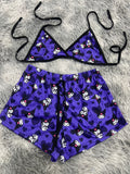 Kuromi Corazones Morados Top Con Short Brush