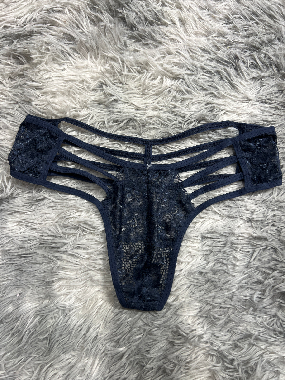 Azul Marino Tanga De Dama
