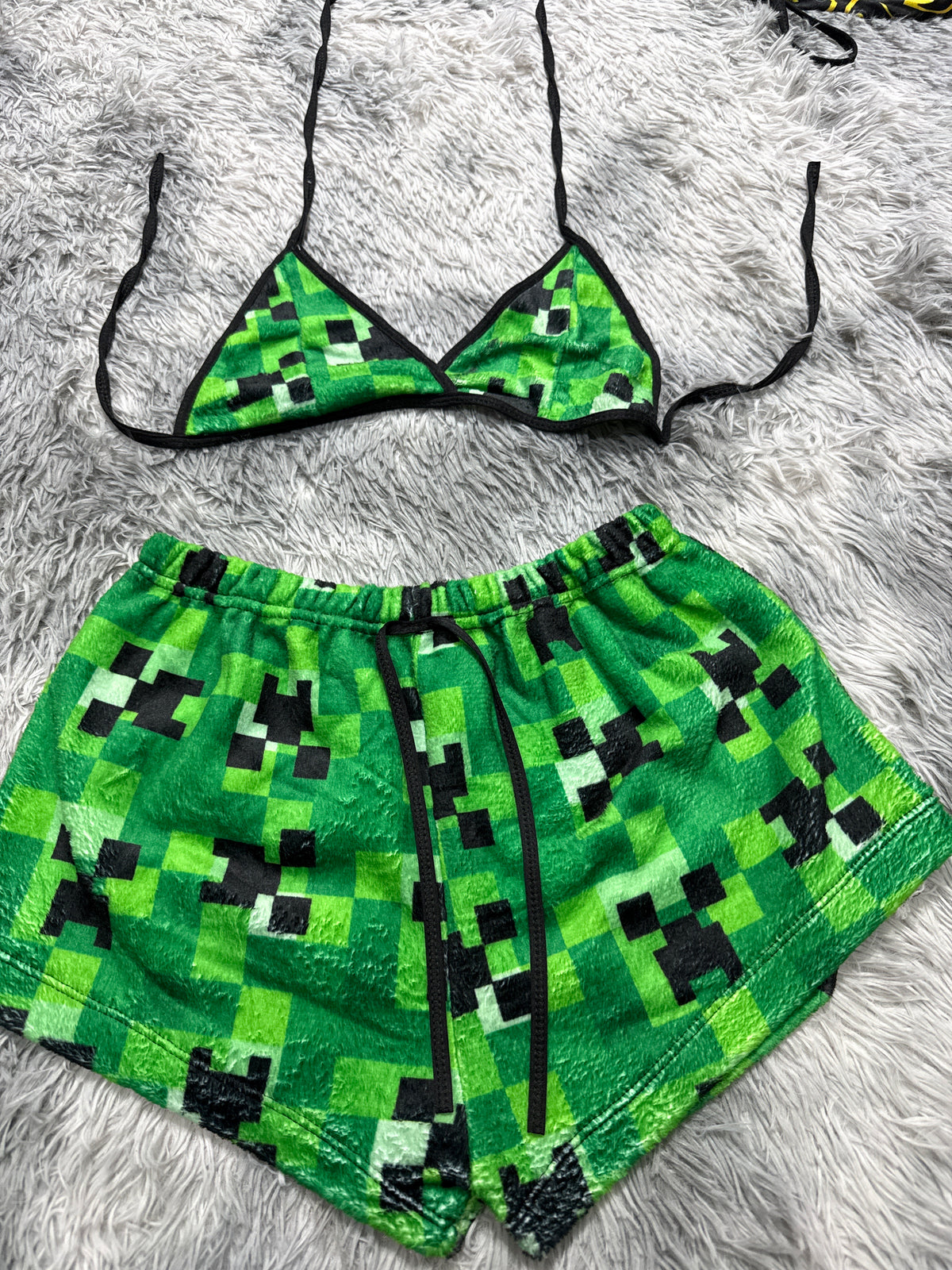 Minecraft Top Con Short Afelpado