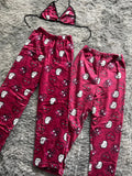 Spider Kitty Guinda Duo De Pijama Afelpada