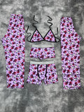Spider Kitty Morado Pijama De 5 Piezas