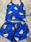 Hello Kitty Azul Blusa Con Short