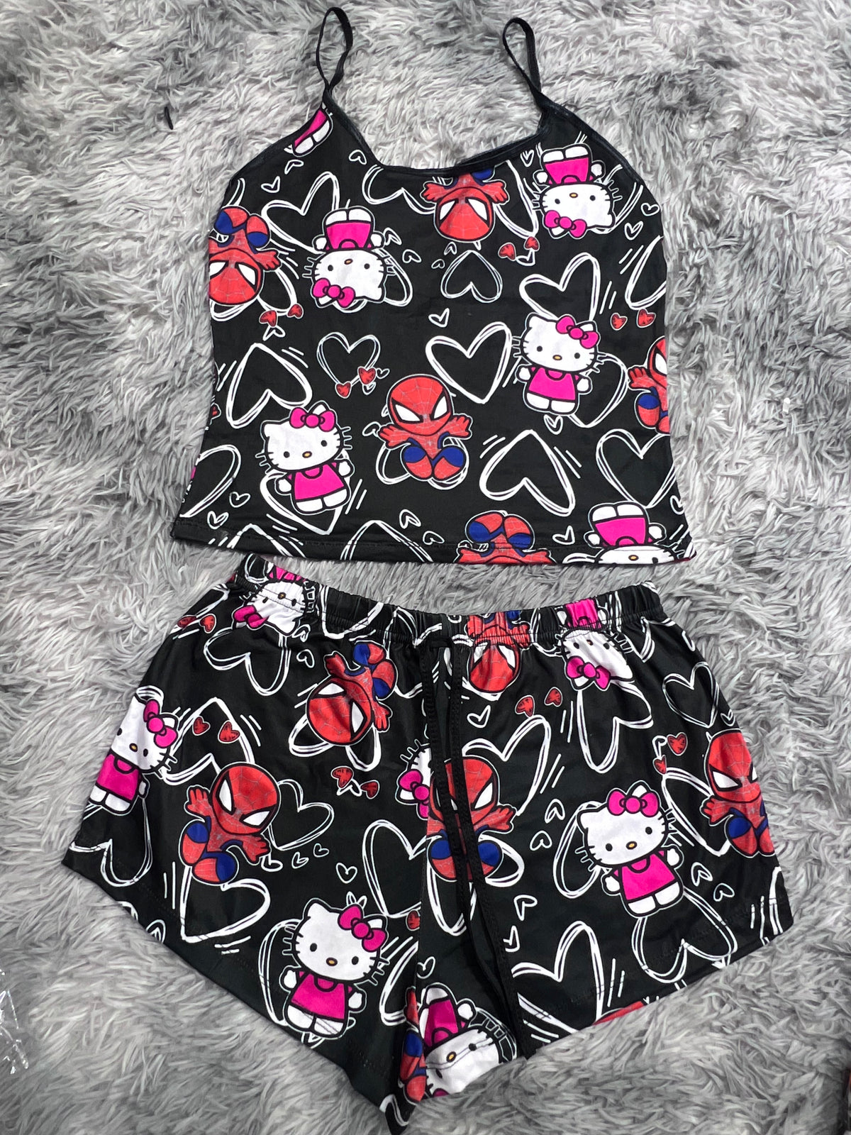 Spider Kitty Blusa Con Short
