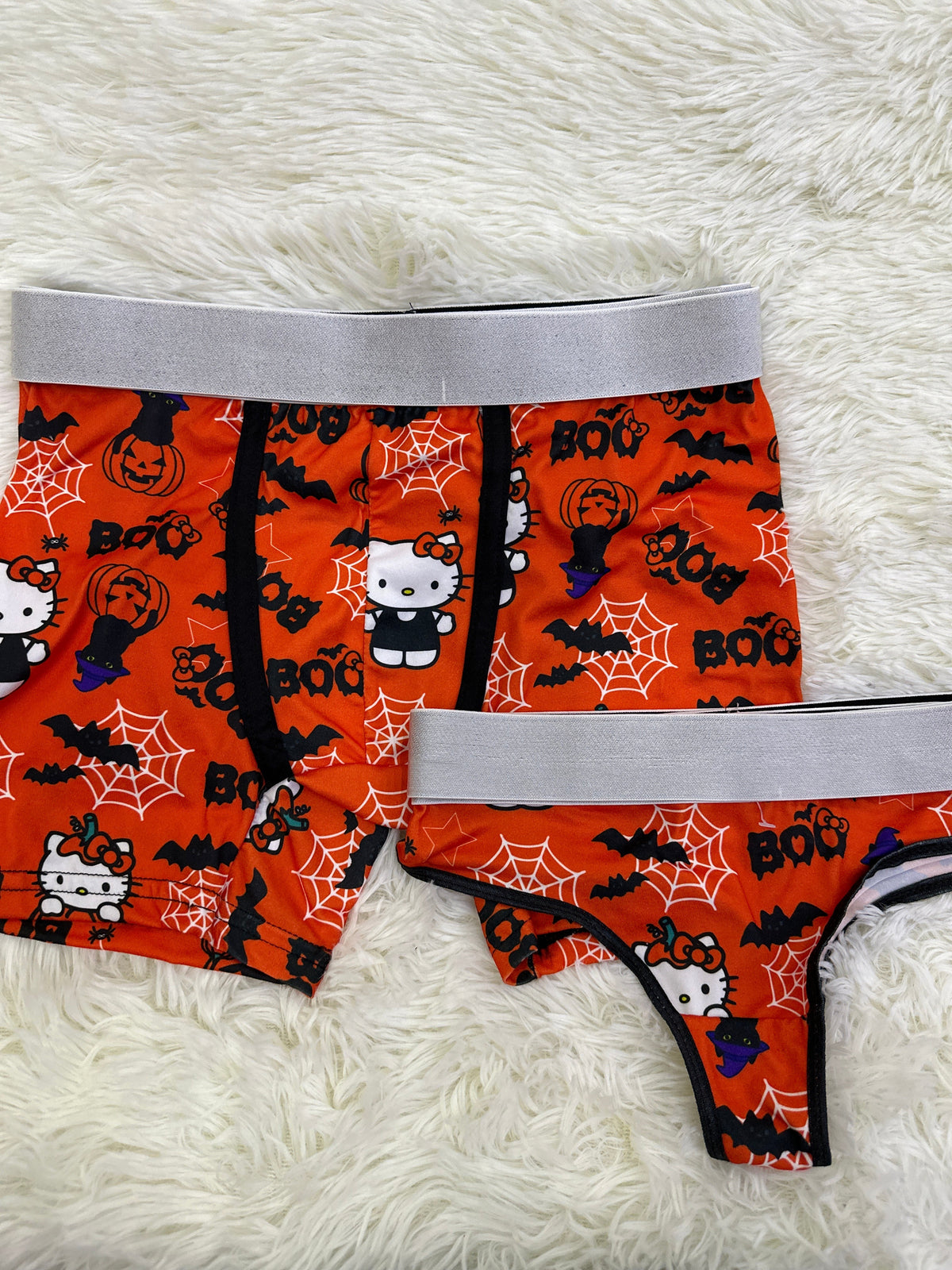 Hello Kitty Naranja Halloween Boxer Con Tanga