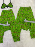 Verde Grinch Navideño Pijama De 5 Piezas