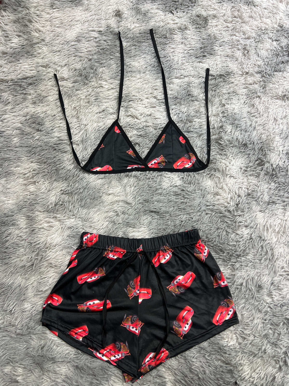 Cars Negro Top Con Short Brush
