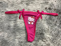 Hello Kitty Delgada Rosa Tanga De Dama