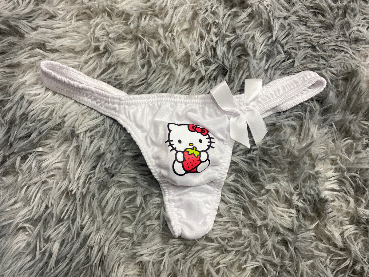 Hello Kitty Gruesa Color Blanco Tanga De Dama