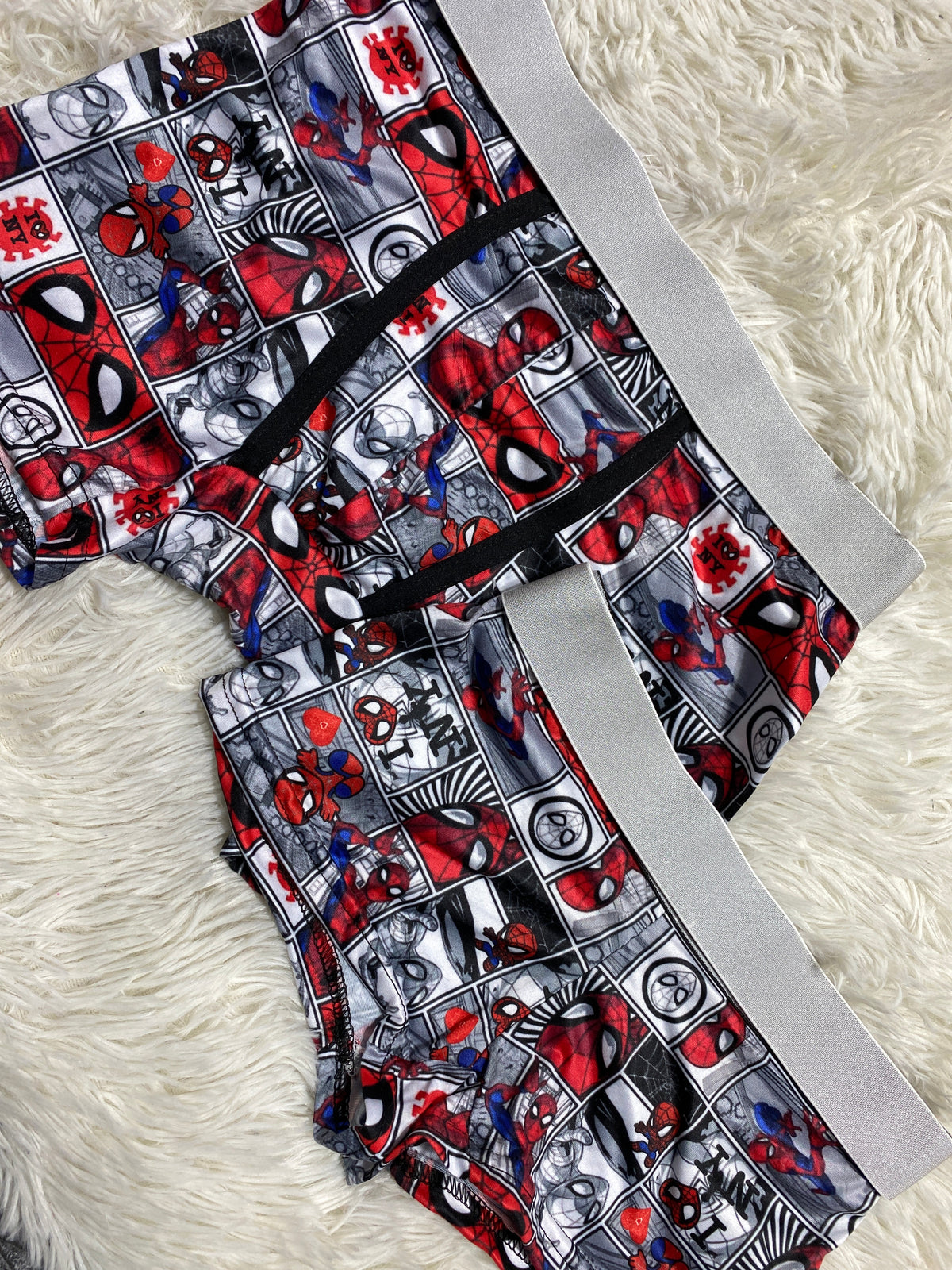 Spiderman Cómic Gris Duo Con Boxer Unitalla