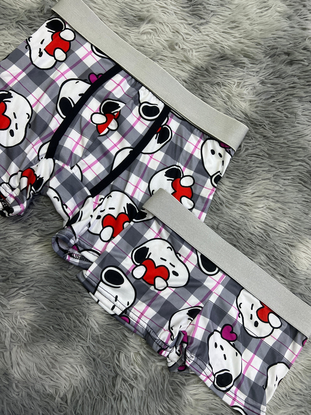 Snoopy Boxer Gris Pastel Duo Con Boxer Unitalla