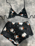Hello Kitty Halloween Top Con Short Unitalla De Afelpado