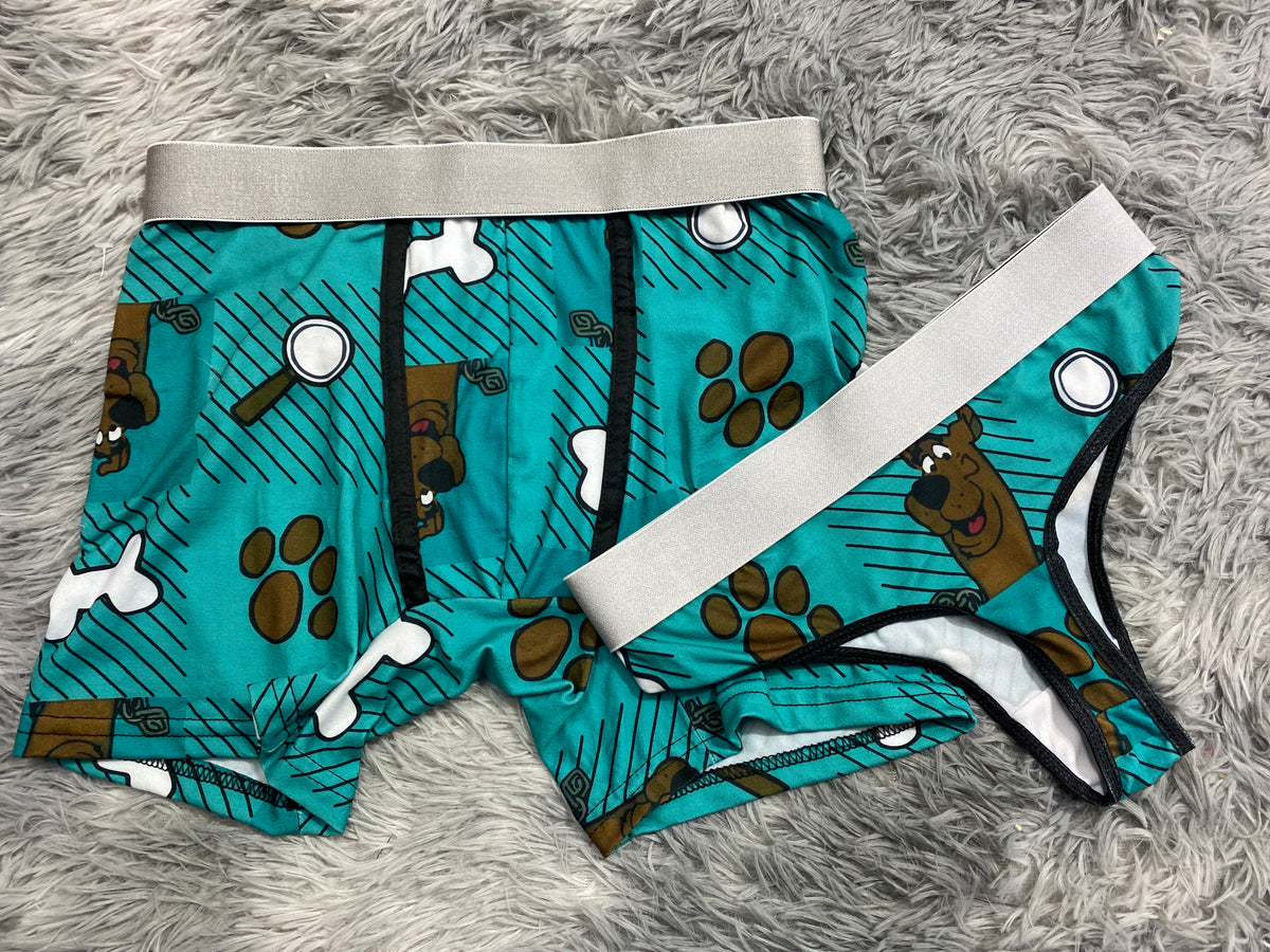 Scobby Doo Cuadro Verde Duo Unitalla Con Tanga