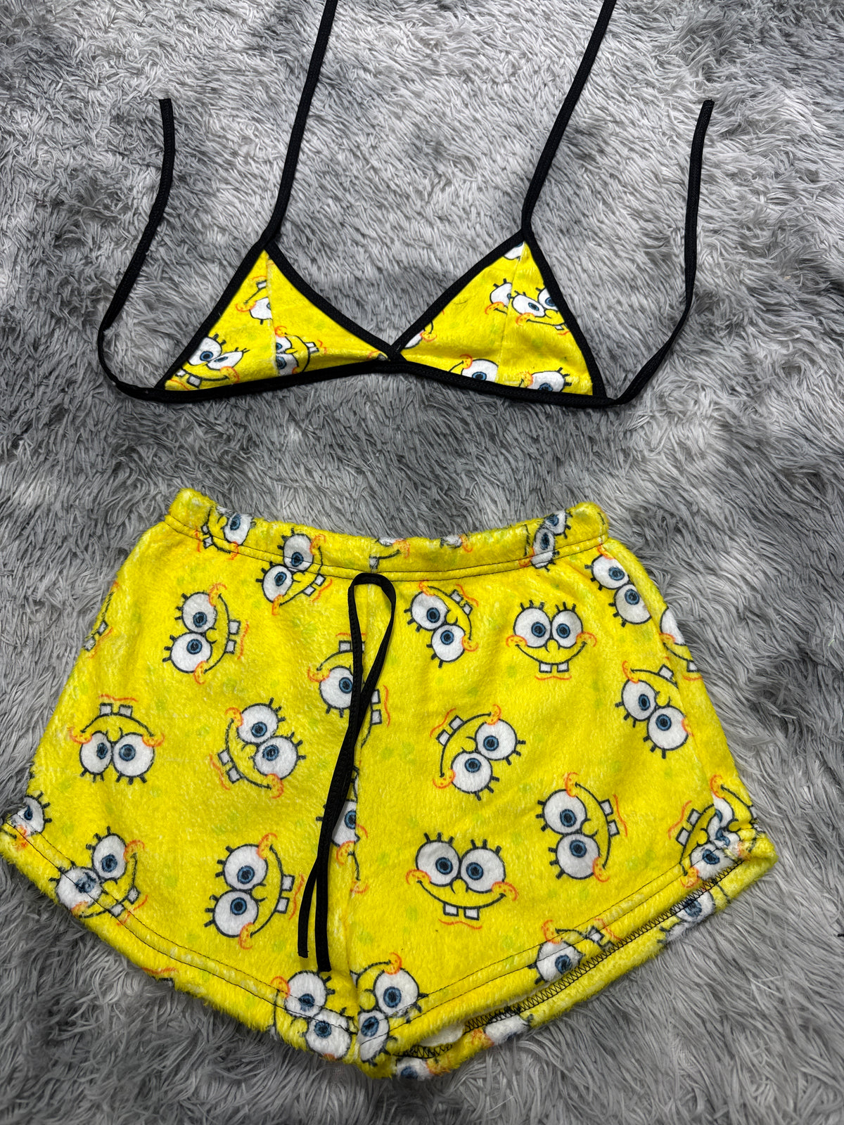 Bob Esponja Top Con Short Afelpado