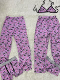 Calaveras Kuromi Y My Melody Fondo Pijama De 5 Piezas