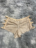 Cachetero De Dama Cuatro Líneas Beige Tanga De Dama