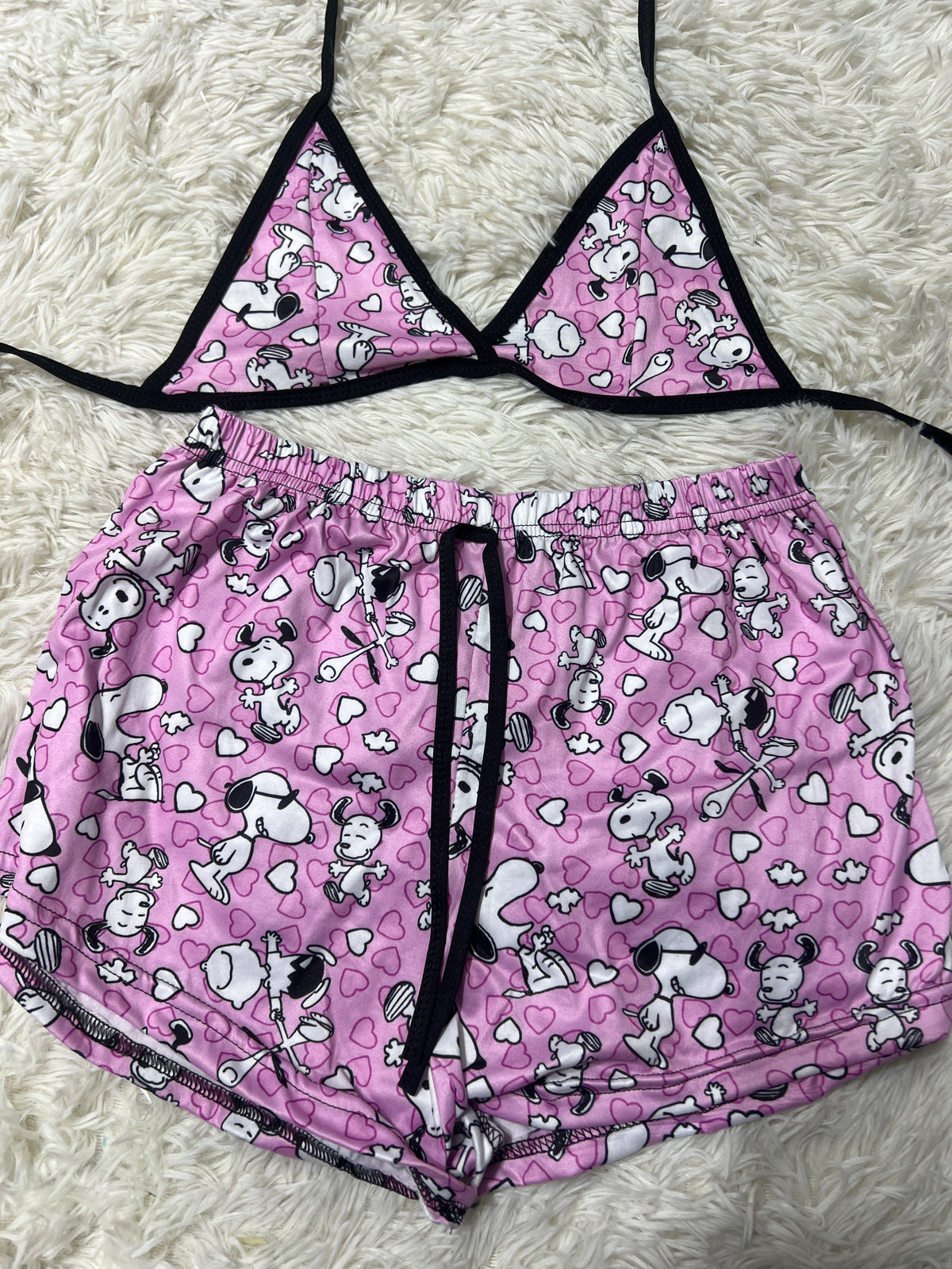 Snoopy Lila Top Con Short Brush