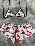 CT Fondo Blanco Top Con Short Afelpado