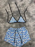Vaca Azul Top Con Short Brush