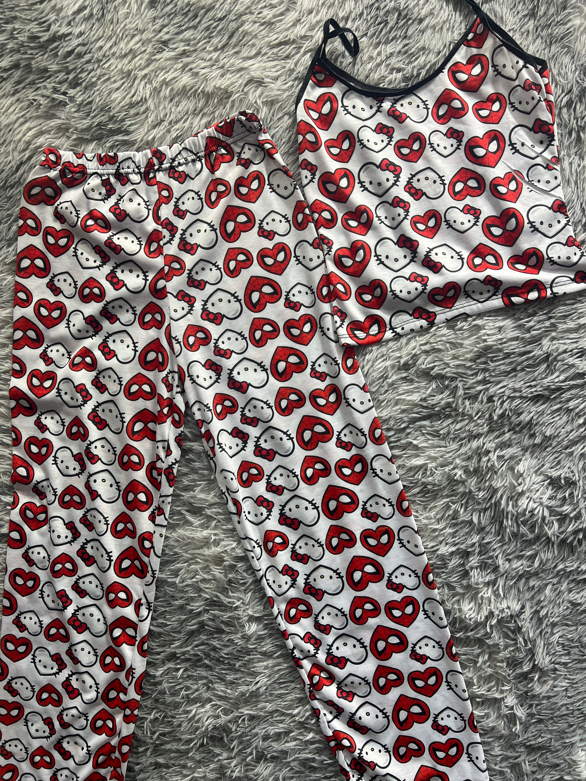 Spider Kitty Corazones Blusa Con Pantalón