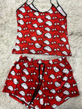 Spider Kitty Rojo Blusa Con Short