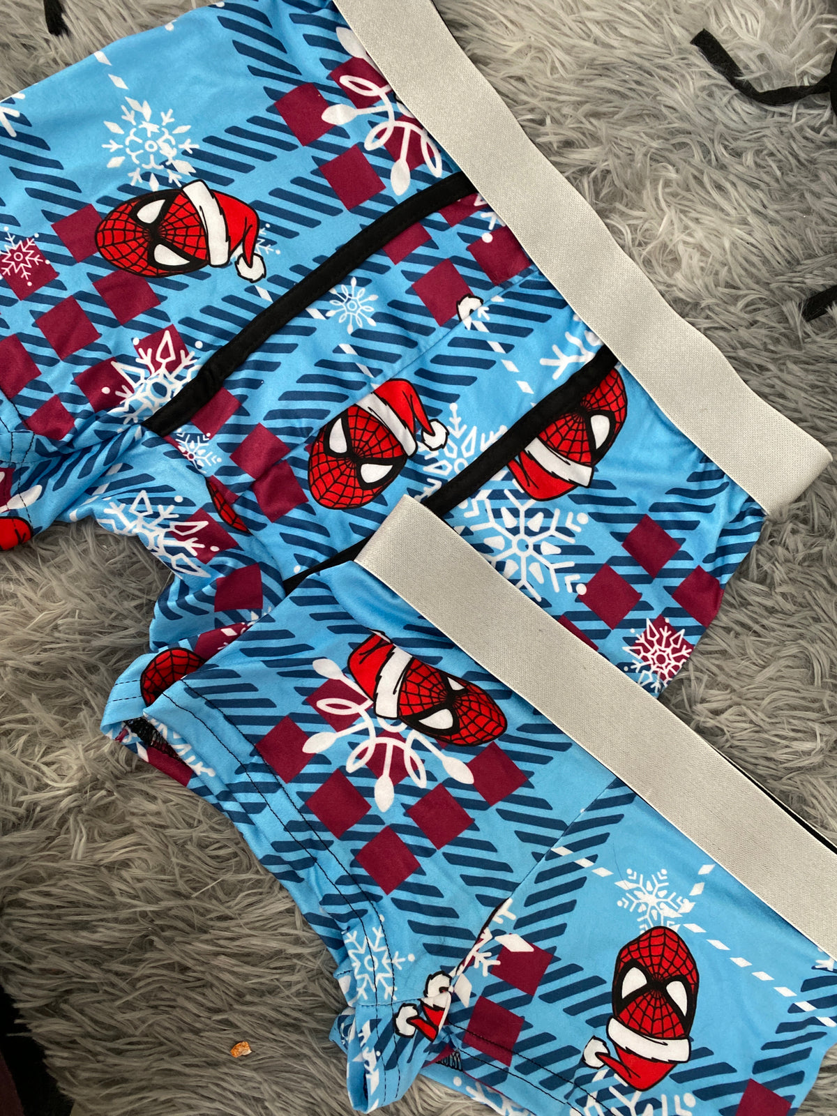 Spiderman navideño azul Duo Con Boxer Unitalla