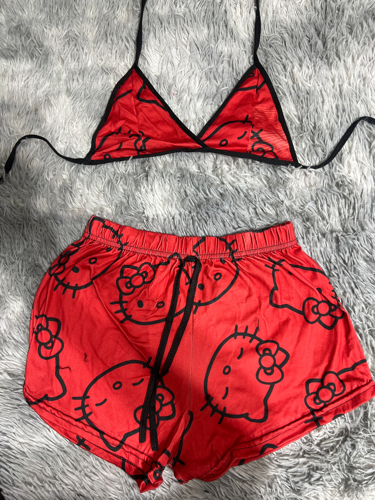 Hello Kitty Rojo Top Con Short Brush