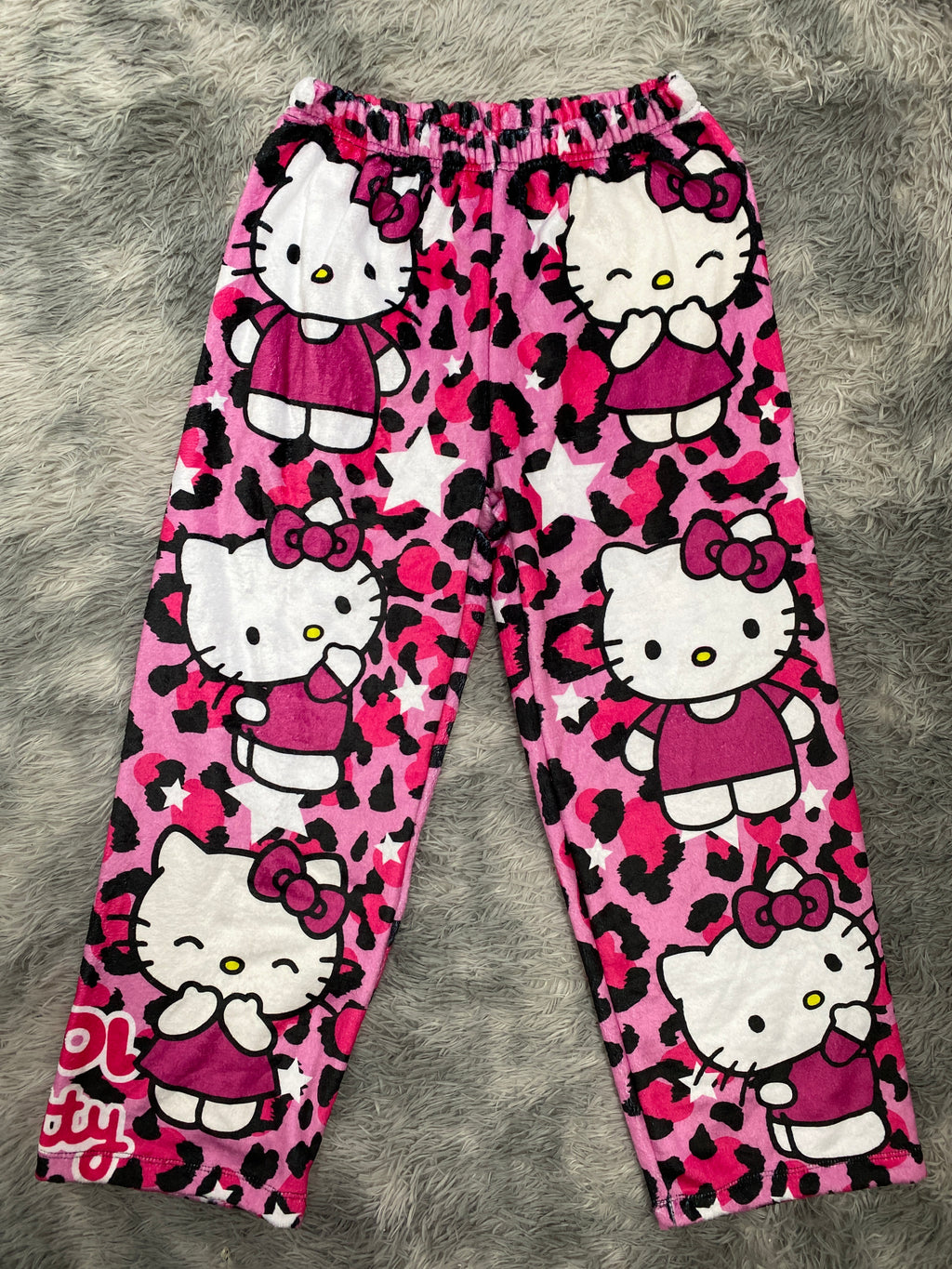 Hello Kitty Estrellas Animal Print Rosa Pantalón De Pijama Dama