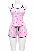 Moños Rosa Blusa Con Short