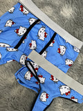 Hello Kitty Caritas Fondo Azul Duo Unitalla Con Tanga