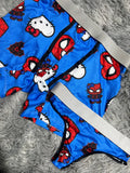 Spider Kitty Azul Duo Unitalla Con Tanga