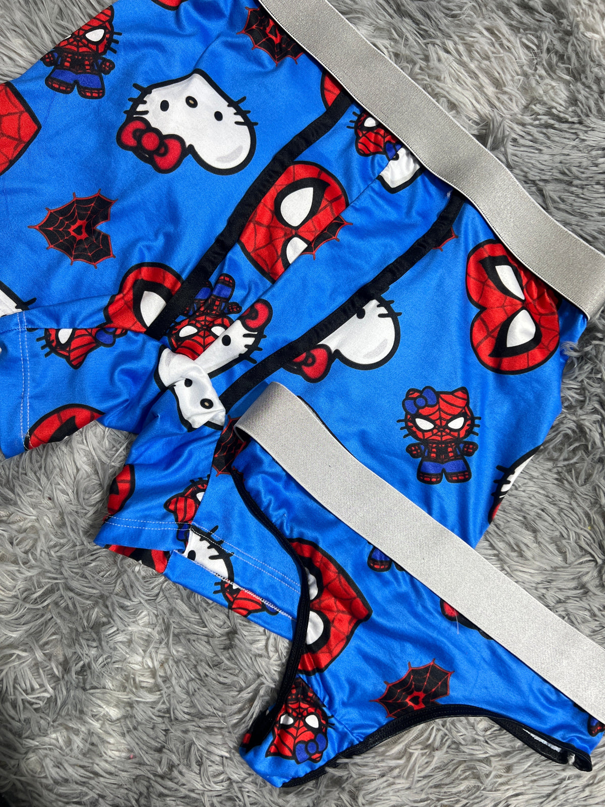 Spider Kitty Azul Duo Unitalla Con Tanga