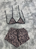 Hello Kitty Leopardo Café Top Con Short Brush