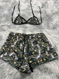 Dolares Dorado Top Con Short Afelpado