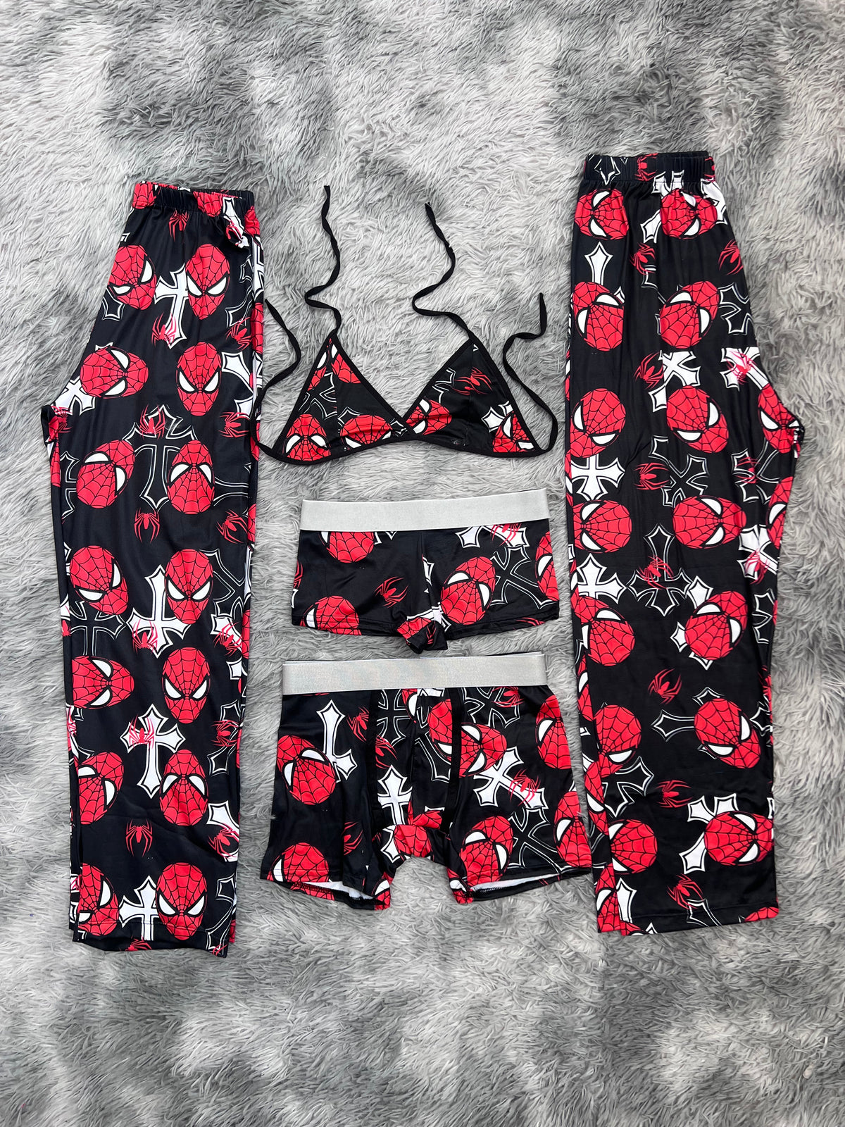 Spiderman Cruz Pijama De 5 Piezas