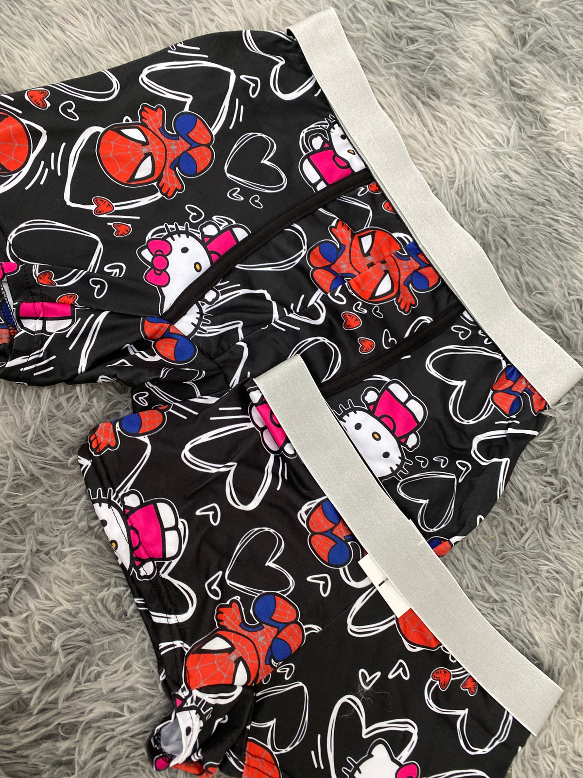 Spider Kitty Corazones Fondo Negro Duo Con Boxer XL
