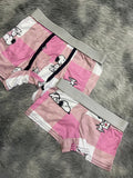 Snoopy A Cuadros Rosa Duo Con Boxer Unitalla