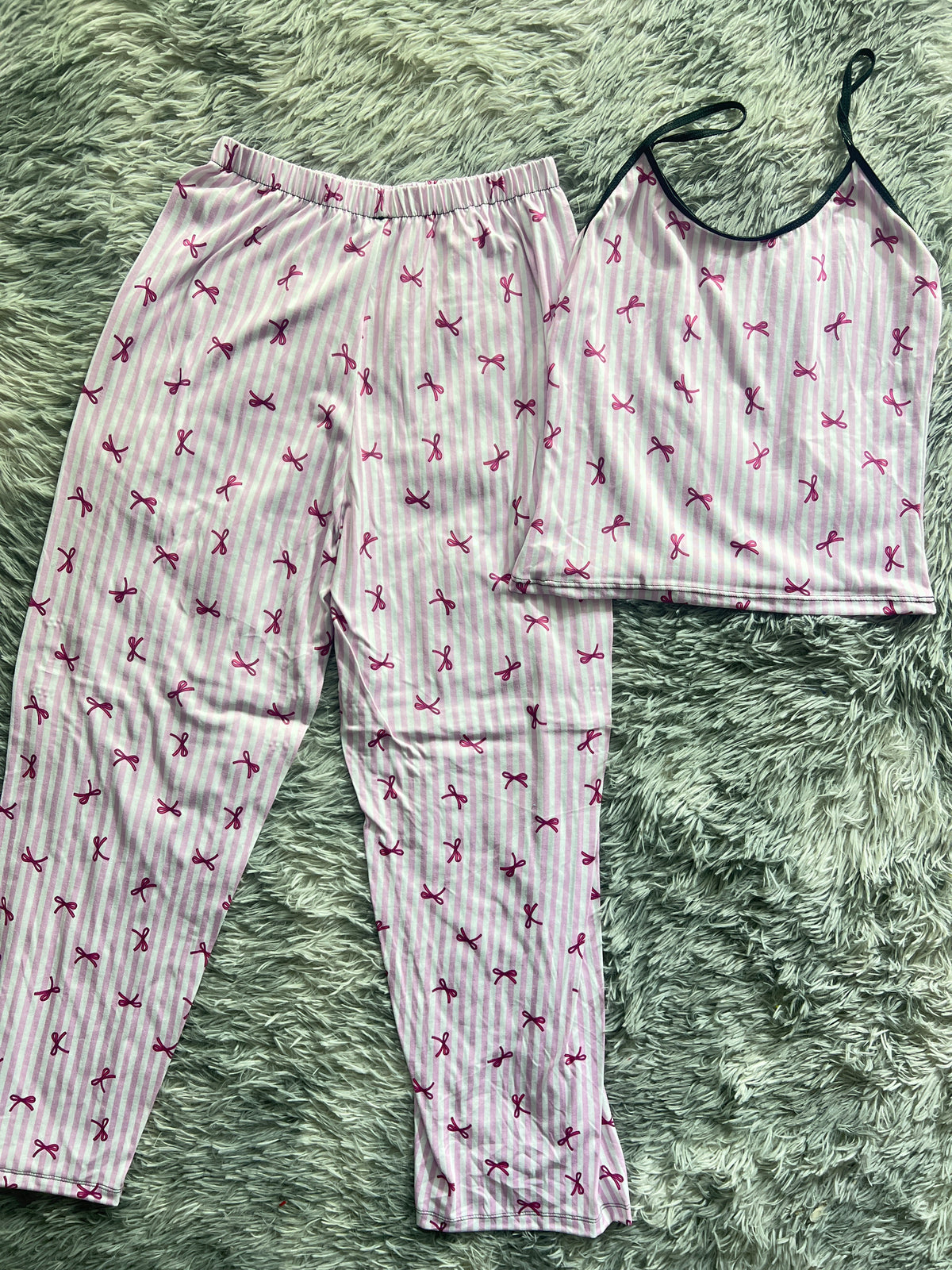 Moños Rosa Blusa Con Pantalón