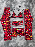 Mickey Mouse Ratón Rojo Pijama De 5 Piezas