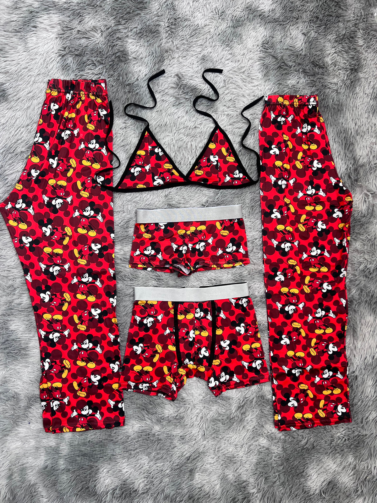 Mickey Mouse Ratón Rojo Pijama De 5 Piezas
