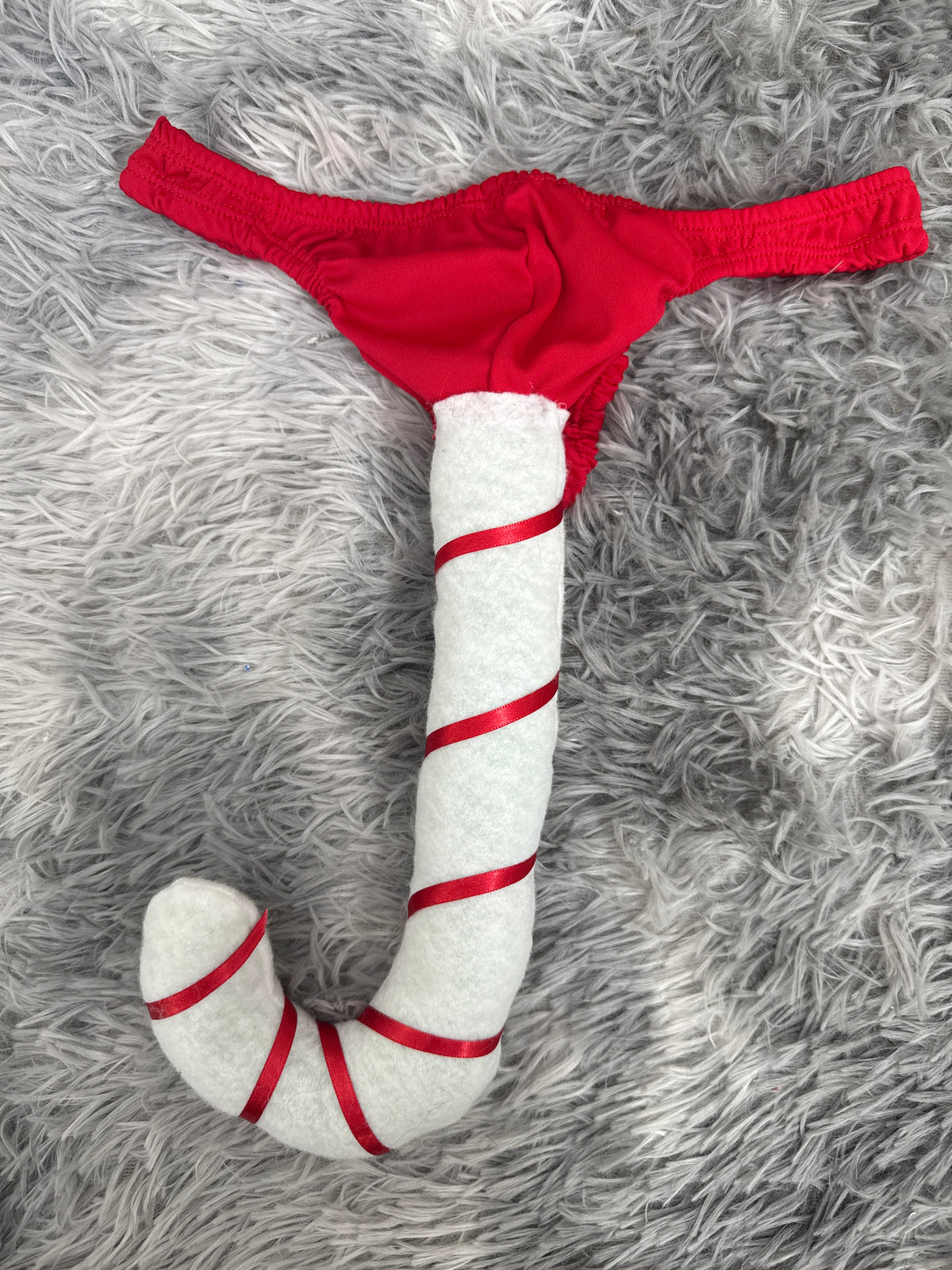 Tanga de broma bastón de navidad