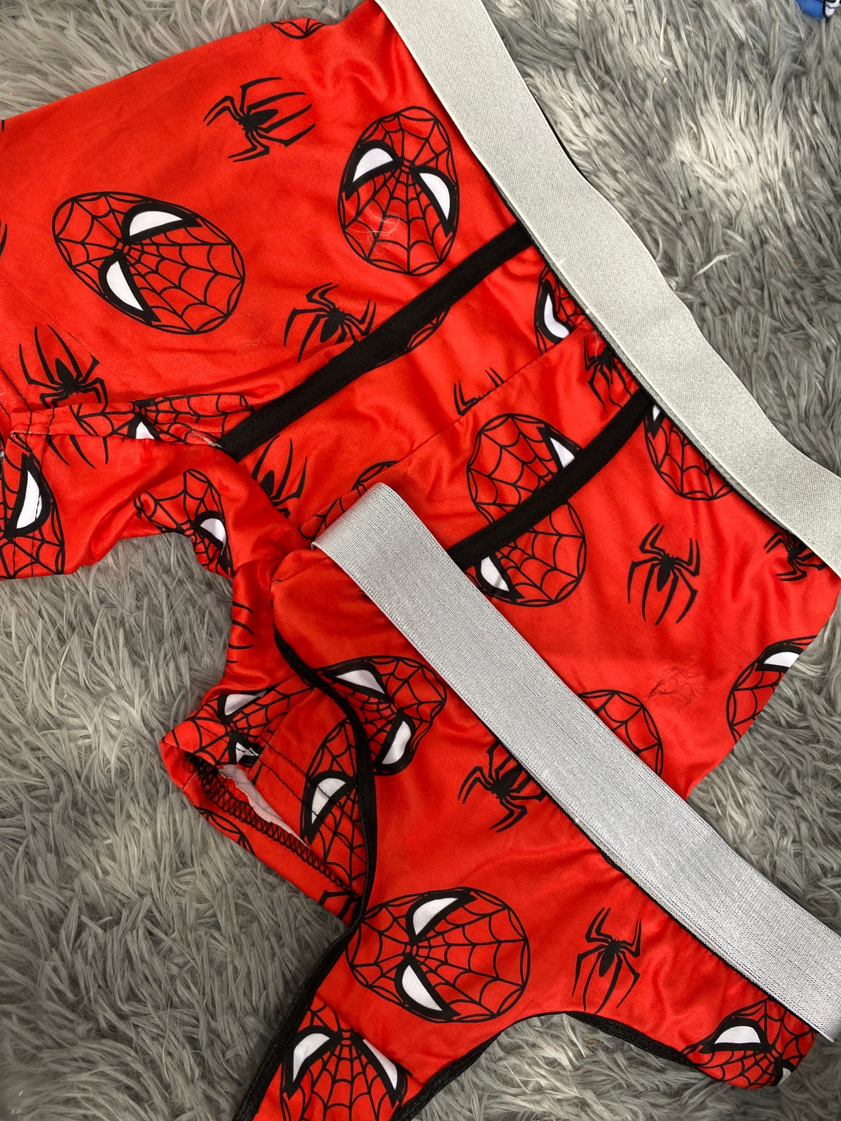 Spiderman Fondo Rojo Duo XL Con Tanga