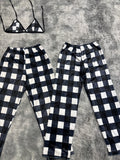 Cuadros Blanco Y Negro Duo De Pijama Afelpada