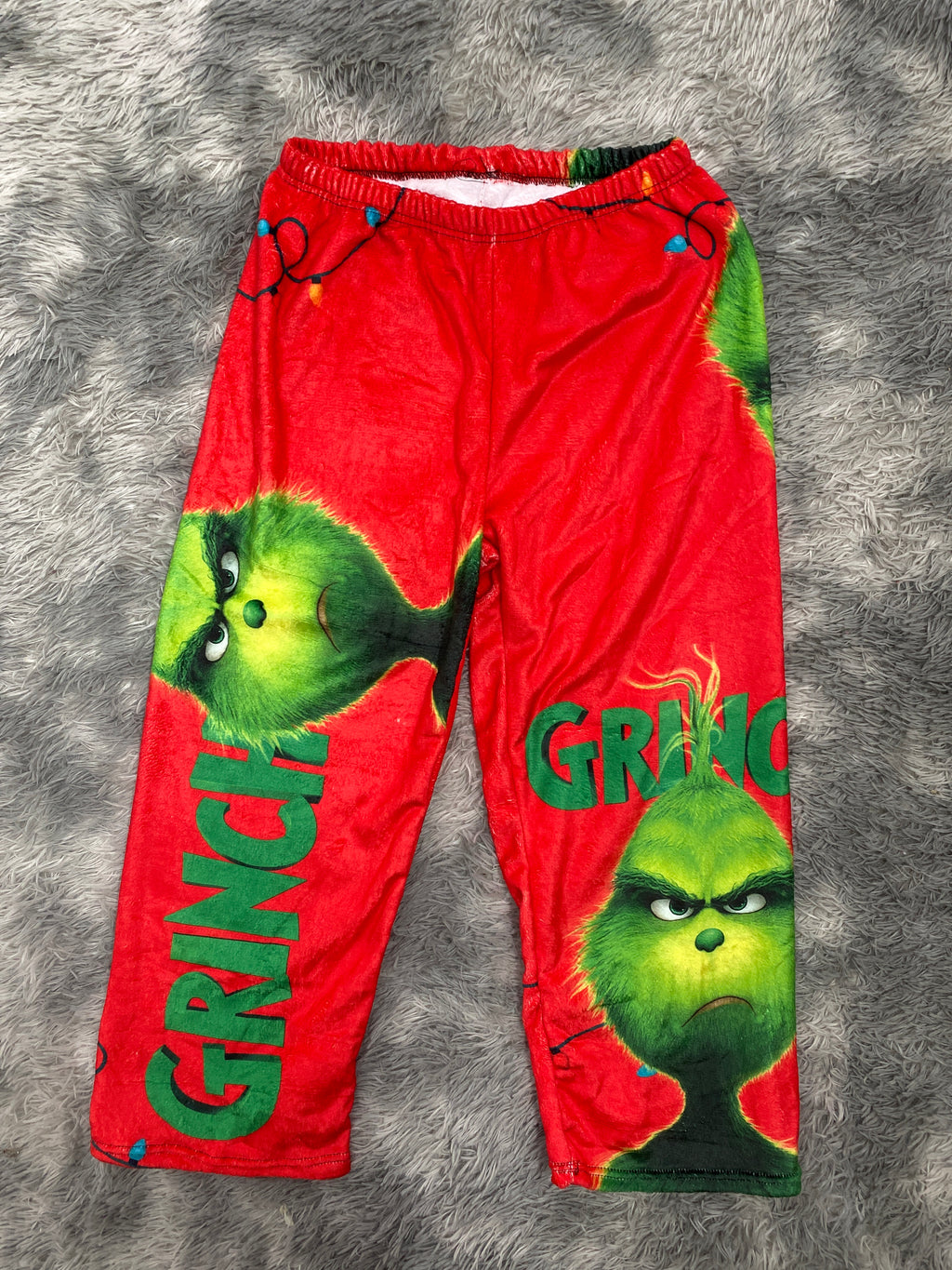 Grinch fondo rojo  Pantalón De Pijama Caballero