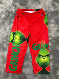 Grinch fondo rojo  Pantalón De Pijama Caballero