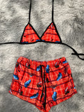 Cars Cuadros Rojos Top Con Short Afelpado