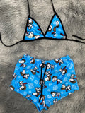 Snoopy Piloto Azul Top Con Short Brush