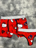 Spider Kitty Rojo Duo Unitalla Con Tanga