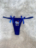 Hello Kitty Delgada Azul Rey Tanga De Dama