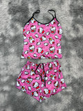 Hello Kitty Corazones Con Peluche Fondo Blusa Con Short